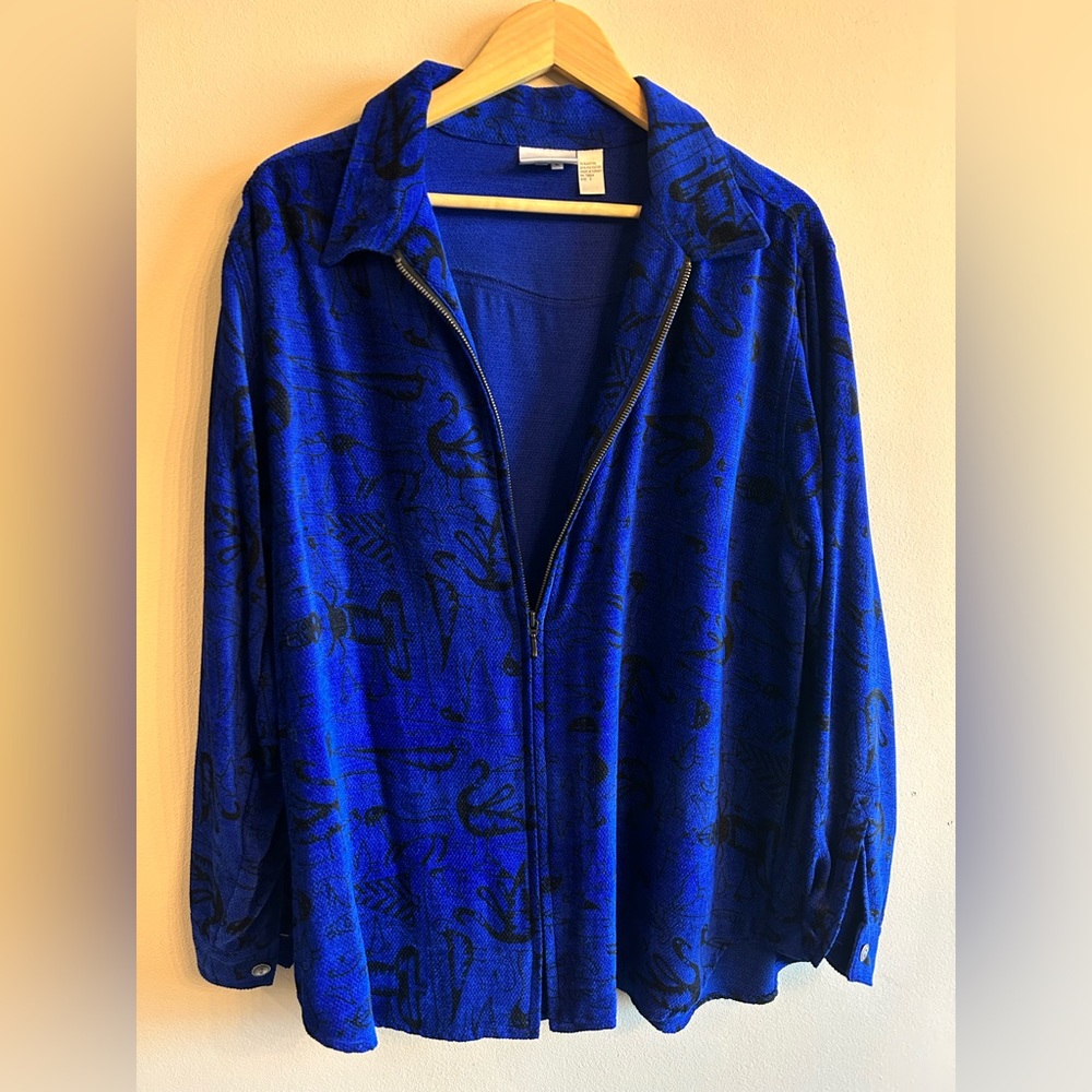 Chico’s Blue Retro Design Jacket